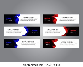 Set of modern banner template design for web