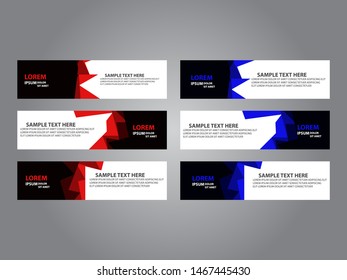 Set of modern banner template design for web