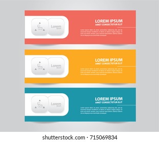 Set of modern banner template Design. Colorful business banner template. Horizontal advertising banner.
