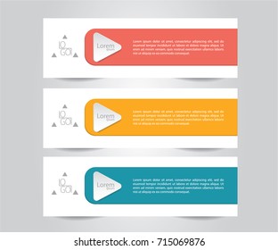 Set of modern banner template Design. Colorful business banner template. Horizontal advertising banner.