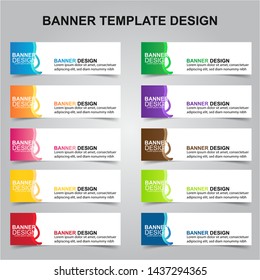 Set of Modern Banners Background. Creative Header Templates - Vector