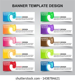 Set of Modern Banners Background. Creative Header Templates - Vector
