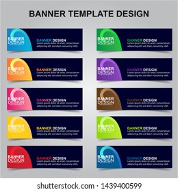 Set of Modern Banners Background. Creative Header Templates - Vector