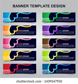 Set of Modern Banners Background. Creative Header Templates - Vector