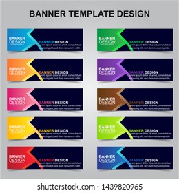 Set of Modern Banners Background. Creative Header Templates - Vector