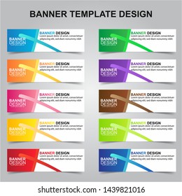 Set of Modern Banners Background. Creative Header Templates - Vector