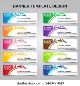 Set of Modern Banners Background. Creative Header Templates - Vector