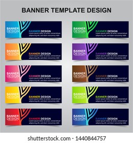 Set of Modern Banners Background. Creative Header Templates - Vector