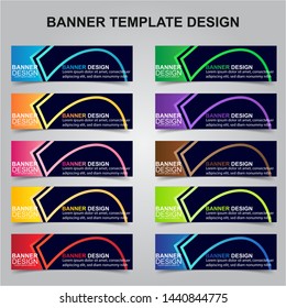 Set of Modern Banners Background. Creative Header Templates - Vector