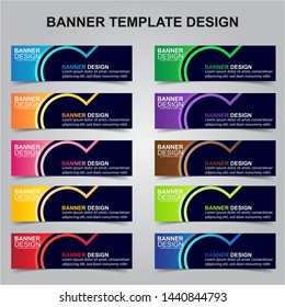 Set of Modern Banners Background. Creative Header Templates - Vector