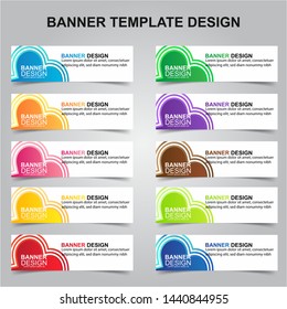 Set of Modern Banners Background. Creative Header Templates - Vector