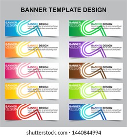 Set of Modern Banners Background. Creative Header Templates - Vector