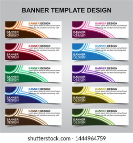 Set of Modern Banners Background. Creative Header Templates - Vector