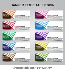 Set of Modern Banners Background. Creative Header Templates - Vector