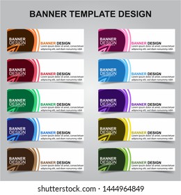Set of Modern Banners Background. Creative Header Templates - Vector