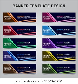 Conjunto de Banners Modernos Antecedentes. Plantillas de encabezado creativo - Vector