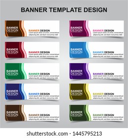 Set of Modern Banners Background. Creative Header Templates - Vector