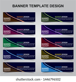 Set of Modern Banners Background. Creative Header Templates - Vector