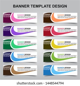 Set of Modern Banners Background. Creative Header Templates - Vector