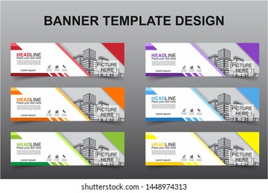 Set of Modern Banners Background. Creative Header Templates - Vector
