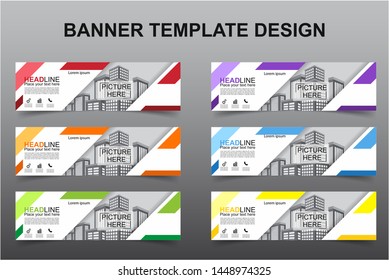 Set of Modern Banners Background. Creative Header Templates - Vector