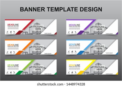 Set of Modern Banners Background. Creative Header Templates - Vector