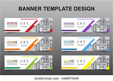 Set of Modern Banners Background. Creative Header Templates - Vector