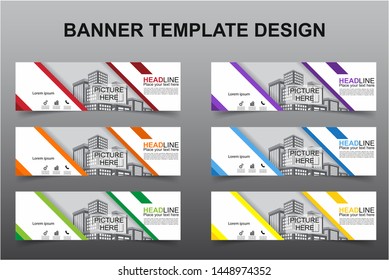 Set of Modern Banners Background. Creative Header Templates - Vector