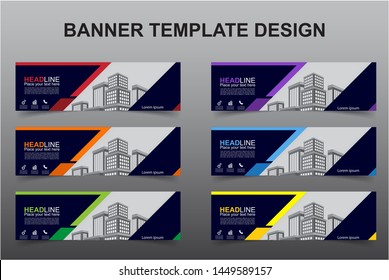 Set of Modern Banners Background. Creative Header Templates - Vector