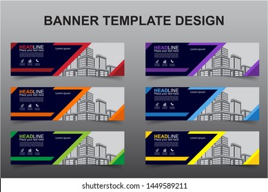 Set of Modern Banners Background. Creative Header Templates - Vector