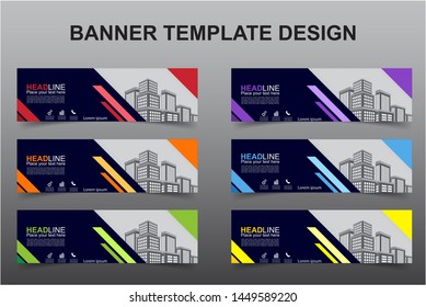 Set of Modern Banners Background. Creative Header Templates - Vector