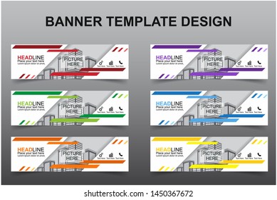 Set of Modern Banners Background. Creative Header Templates - Vector