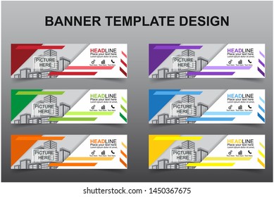 Set of Modern Banners Background. Creative Header Templates - Vector