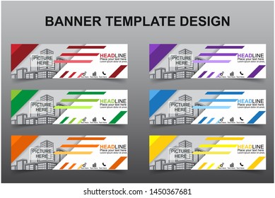 Set of Modern Banners Background. Creative Header Templates - Vector
