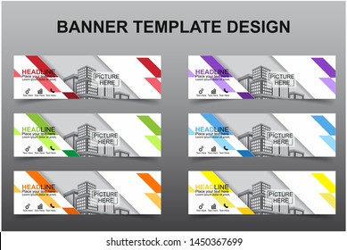 Set of Modern Banners Background. Creative Header Templates - Vector