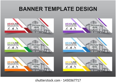 Set of Modern Banners Background. Creative Header Templates - Vector