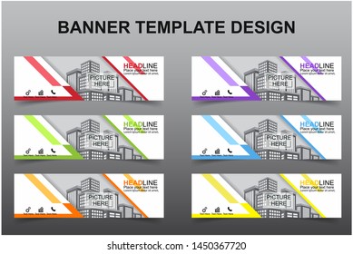 Set of Modern Banners Background. Creative Header Templates - Vector