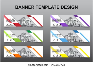 Set of Modern Banners Background. Creative Header Templates - Vector