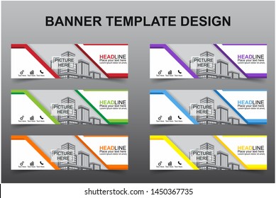Set of Modern Banners Background. Creative Header Templates - Vector