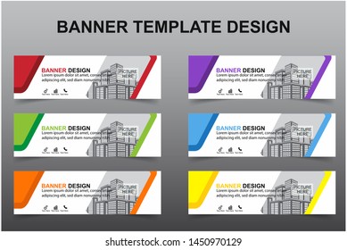 Set of Modern Banners Background. Creative Header Templates - Vector