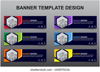 Set of Modern Banners Background. Creative Header Templates - Vector