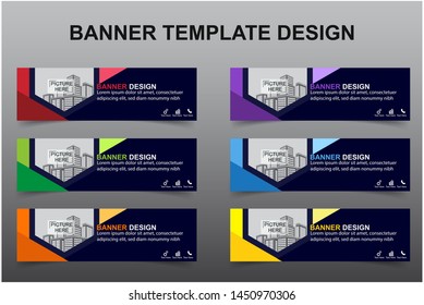 Set of Modern Banners Background. Creative Header Templates - Vector