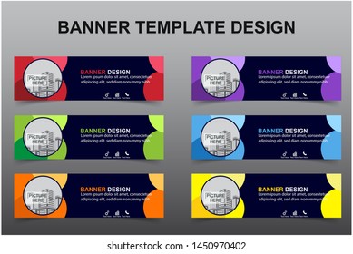 Set of Modern Banners Background. Creative Header Templates - Vector