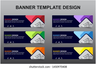 Set of Modern Banners Background. Creative Header Templates - Vector