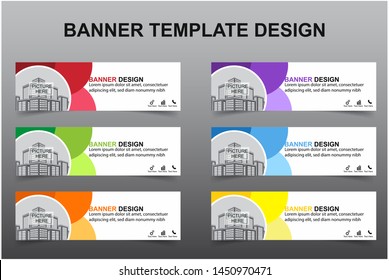 Set of Modern Banners Background. Creative Header Templates - Vector