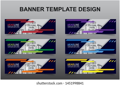 Set of Modern Banners Background. Creative Header Templates - Vector