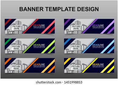 Set of Modern Banners Background. Creative Header Templates - Vector