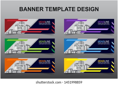 Set of Modern Banners Background. Creative Header Templates - Vector