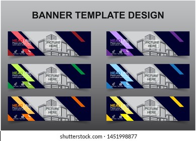Set of Modern Banners Background. Creative Header Templates - Vector