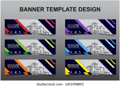 Set of Modern Banners Background. Creative Header Templates - Vector